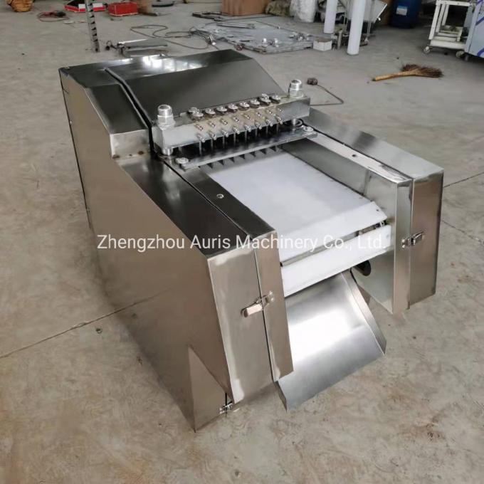 Máquina de corte em cubos de carne e ossos inteira da costeleta de cordeiro do bife da máquina de corte do cortador automático do cubo da galinha de grelha