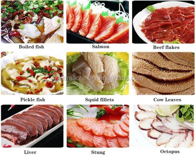 Máquina congelada do cortador dos peixes do cortador da espessura 10mm das máquinas de processamento dos peixes da carne 6