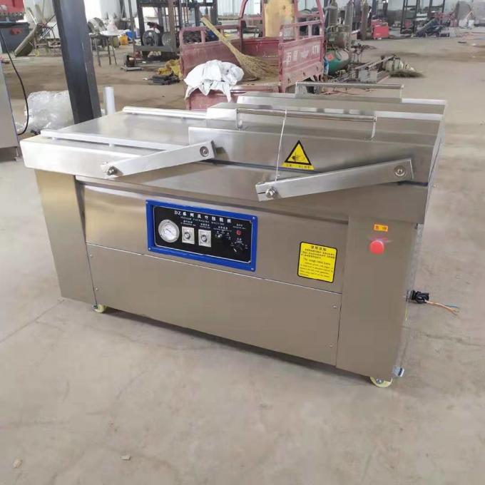 Máquina de empacotamento do vácuo da Dobro-câmara do tela plano