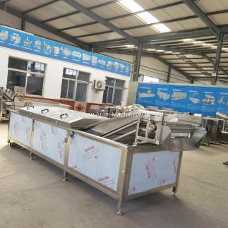 Linha industrial núcleos da máquina da frigideira do amendoim dos amendoins que fritam a linha
