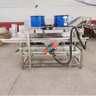 Linha industrial núcleos da máquina da frigideira do amendoim dos amendoins que fritam a linha