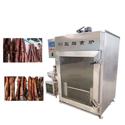 A máquina de fumo 100kg da carne do trotador trata a máquina de fumo quente dos peixes frios