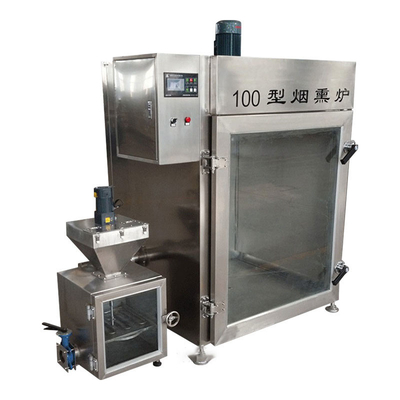 máquina de fumo de fumo dos peixes industriais da máquina 30kw da carne do grupo 100kg