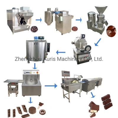 Chocolate do cacau que processa a linha de processamento elétrica da manteiga de amendoim da maquinaria 100kg