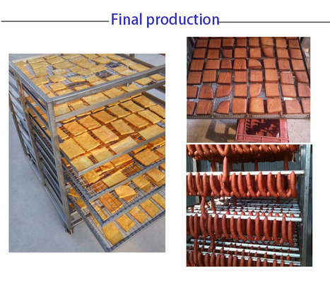 O ar de fumo do grupo da máquina 50kg da carne Sus304 secou os peixes que fumam Oven House