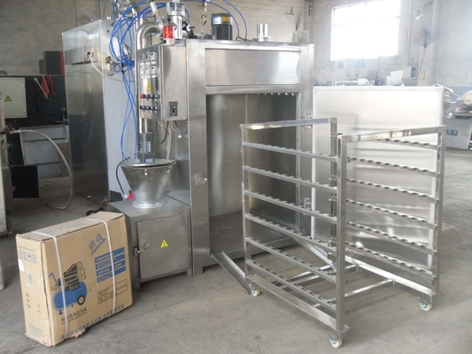 máquina de fumo de fumo dos peixes industriais da máquina 30kw da carne do grupo 100kg