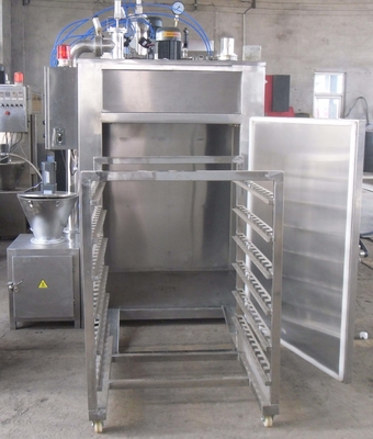 máquina de fumo de fumo dos peixes industriais da máquina 30kw da carne do grupo 100kg