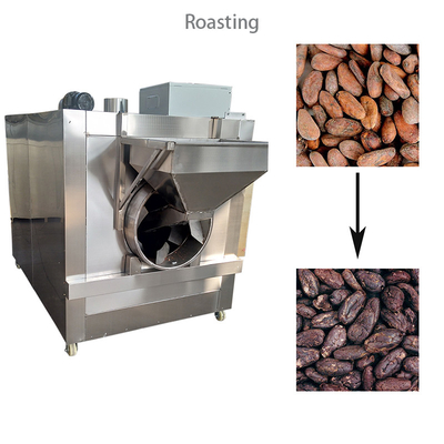 linha de produção do pó de cacau de 24kw Bean To Bar Chocolate Machine 200kg