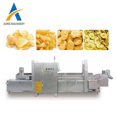 Máquina da frigideira SUS304 para a batata friável pequena Chips Meat Continuous Frying Line